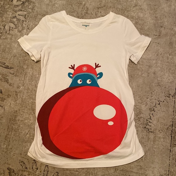 Maternity Holiday Tee size Small - Picture 1 of 4